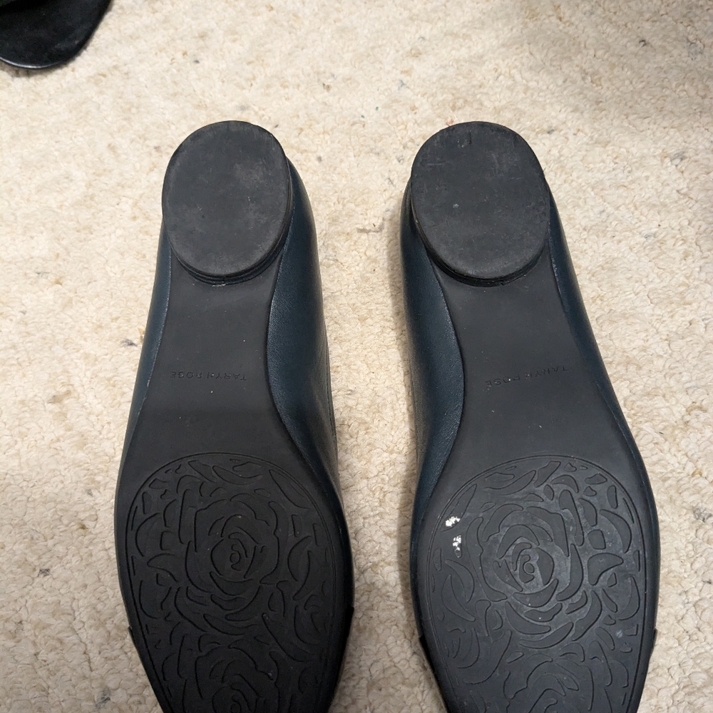 taryn rose Penelope Womens size 7B Black Leather Flat Shoes - Picture 4 of 7